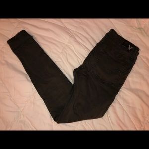 American Eagle dark green jegging jeans